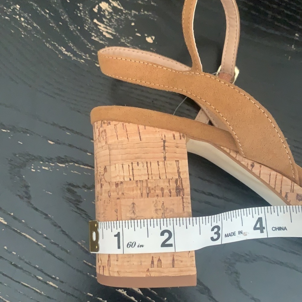 attention Women's Cork Heel Sandal Size 10 - Picture 8 of 12